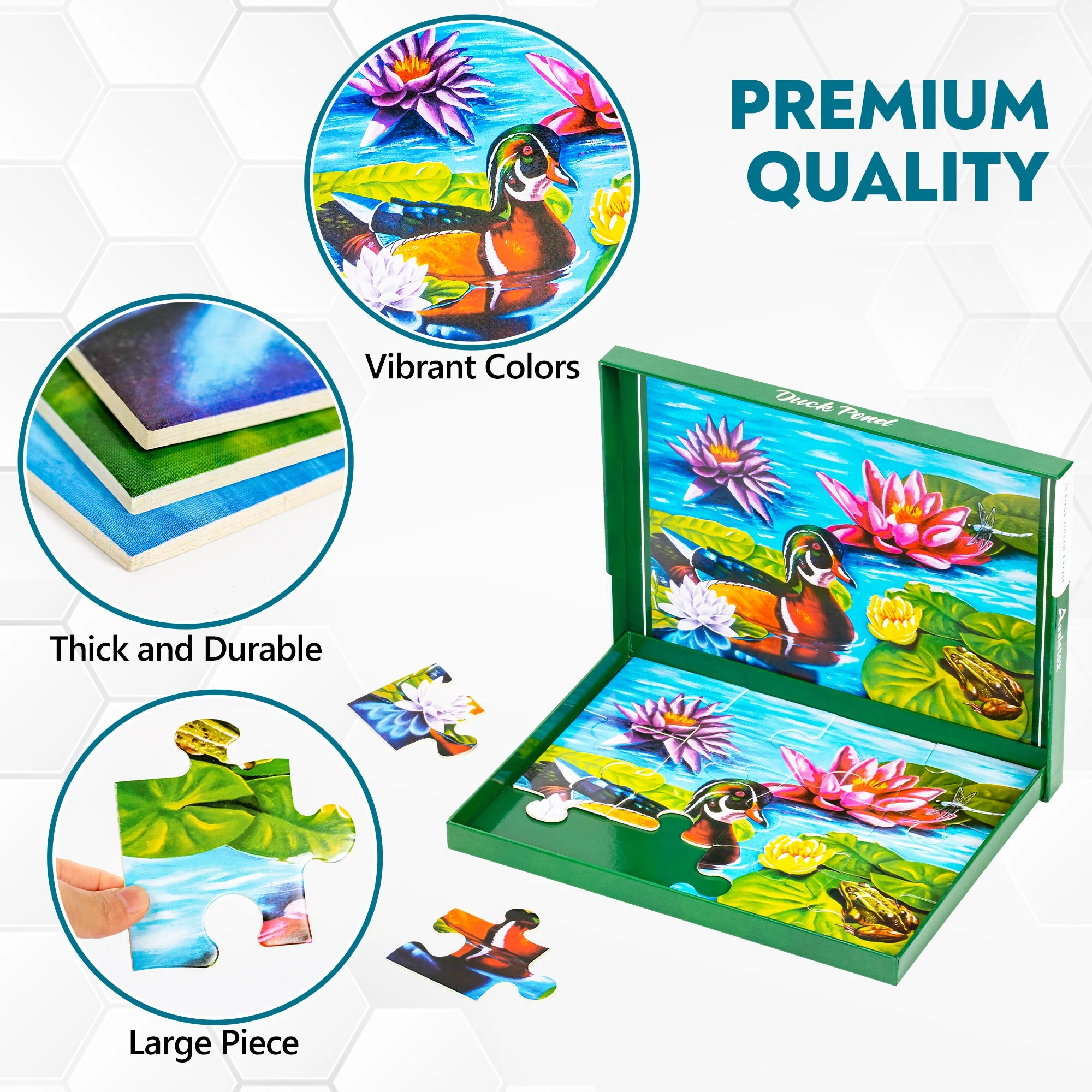 DEMENTIA PUZZLE 12 LARGE PIECES JIGSAW – Duck Pond - Image 4