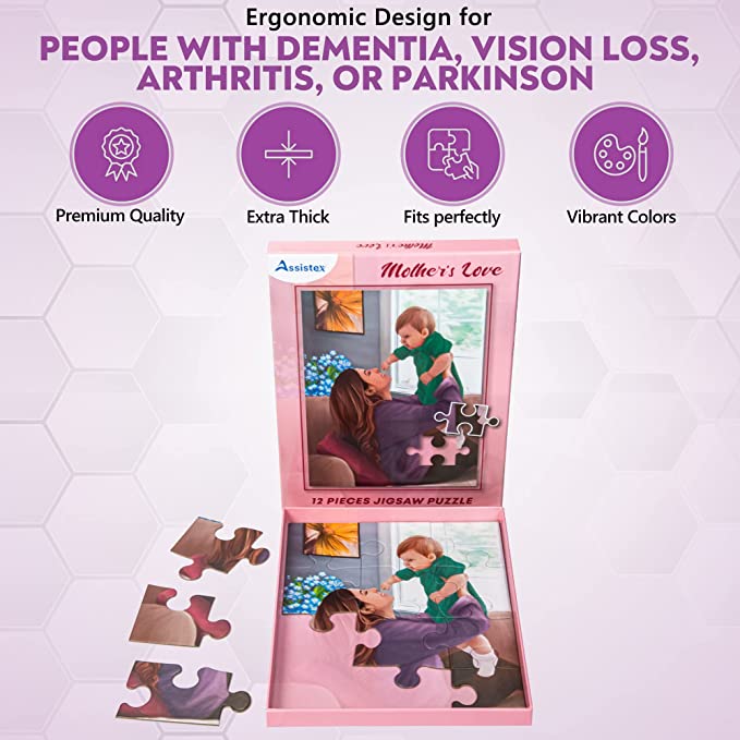 Dementia Puzzle 12 Large Pieces Jigsaw –Mother's Love - Image 3