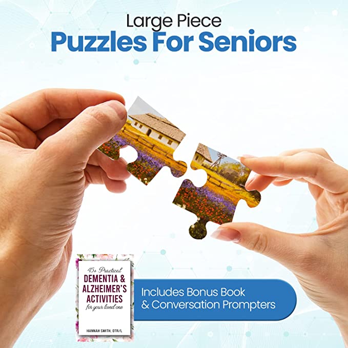 Dementia Puzzle 16 Large Pieces Jigsaw -- Country Home - Image 2