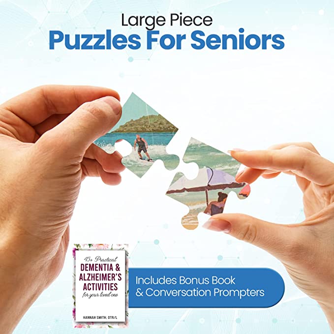 Dementia Puzzle 36 Large Pieces Jigsaw – Beach Fun - Image 2