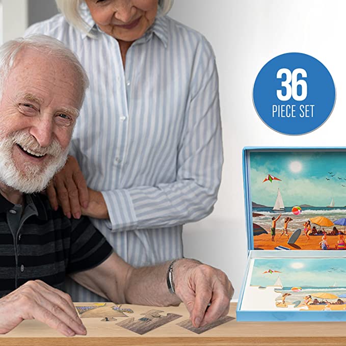 Dementia Puzzle 36 Large Pieces Jigsaw – Beach Fun - Image 3
