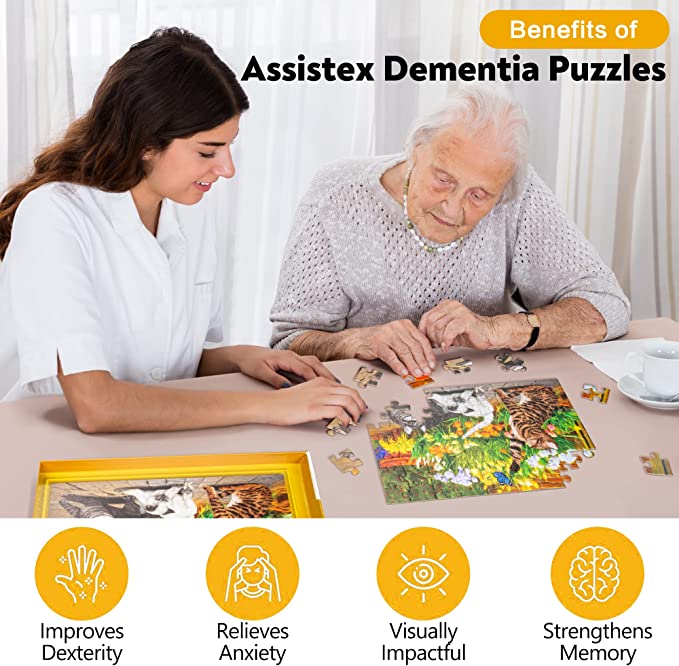 Dementia Puzzle 63 Large Pieces Jigsaw – Cats & Flowers - Image 2