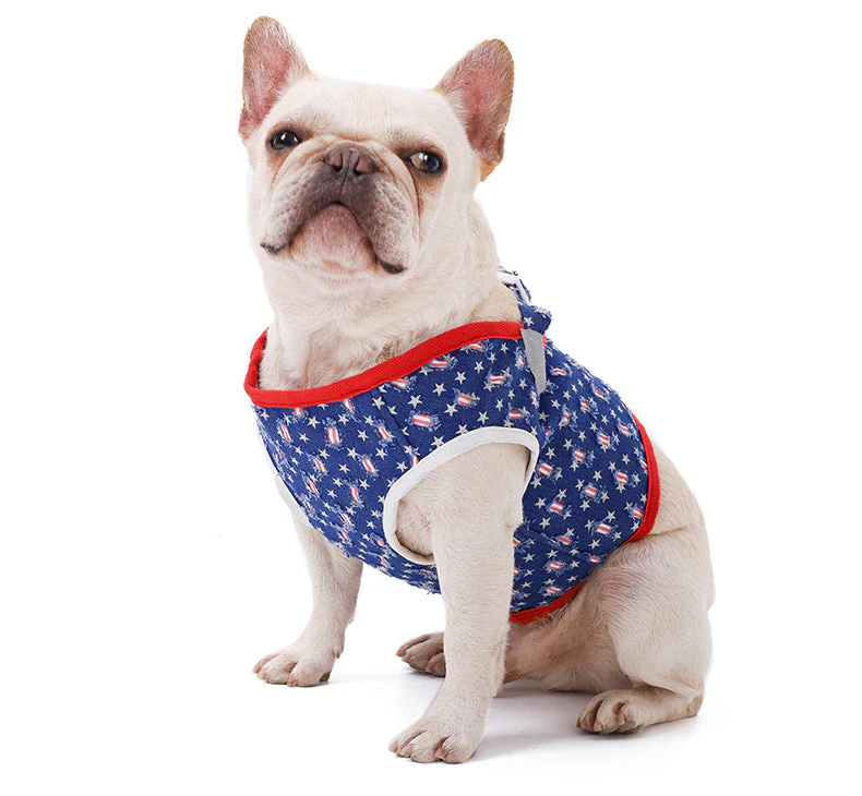 Denim Dog Harness with Star Print & Secure Buckle - Image 7