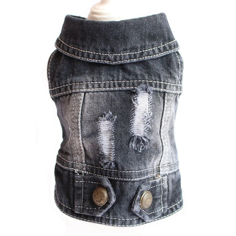 Denim Jacket Jeans Pet Vest - Image 3