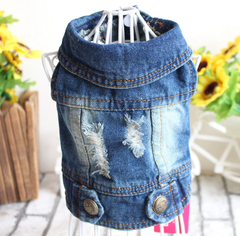 Denim Jacket Jeans Pet Vest - Image 5