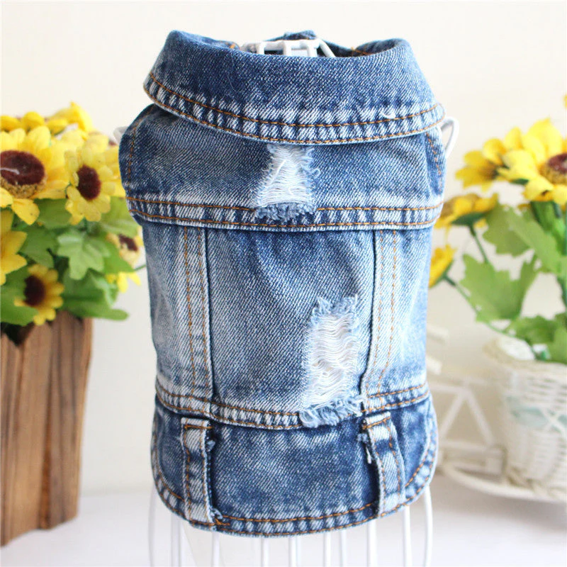 Denim Jacket Jeans Pet Vest - Image 9