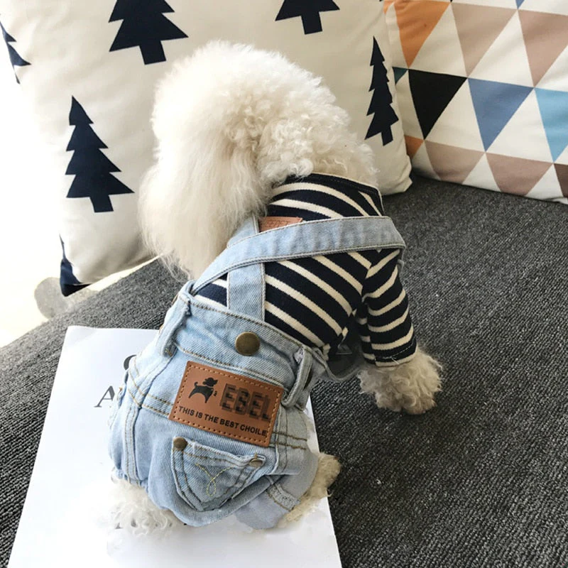 Denim Jumpsuit for Small Pets - Image 2