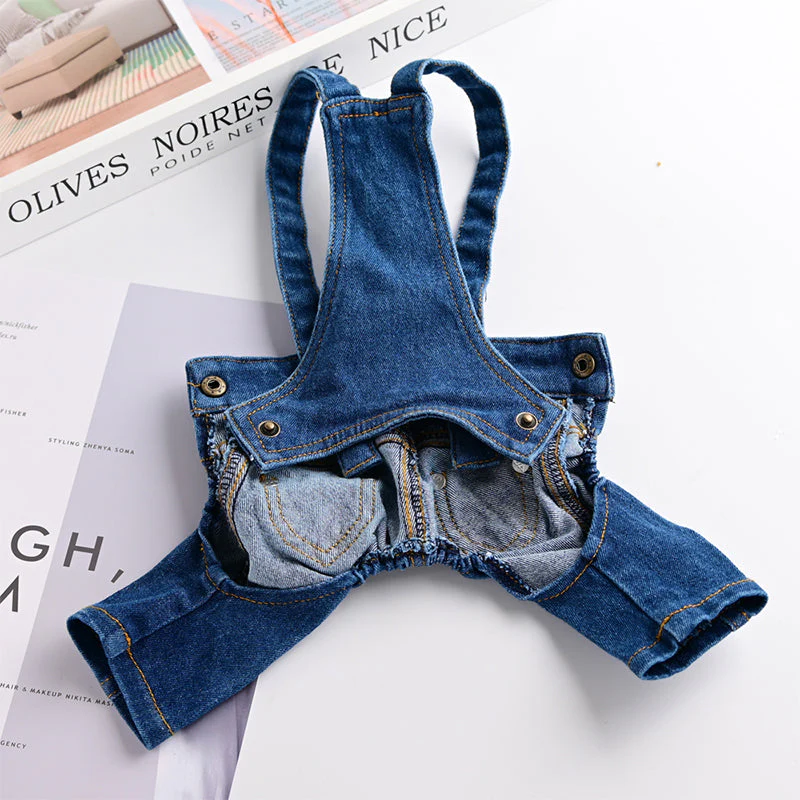 Denim Jumpsuit for Small Pets - Image 8