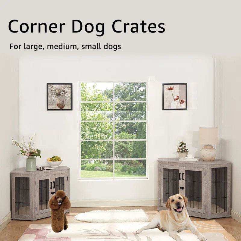Dereham Furniture Corner Dog Crate with Cushion - Image 6