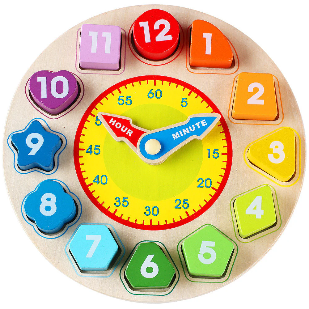 Digital Clock Wooden Cognitive Learning Alarm Clock Early Education Educational Toys For Children - Image 4