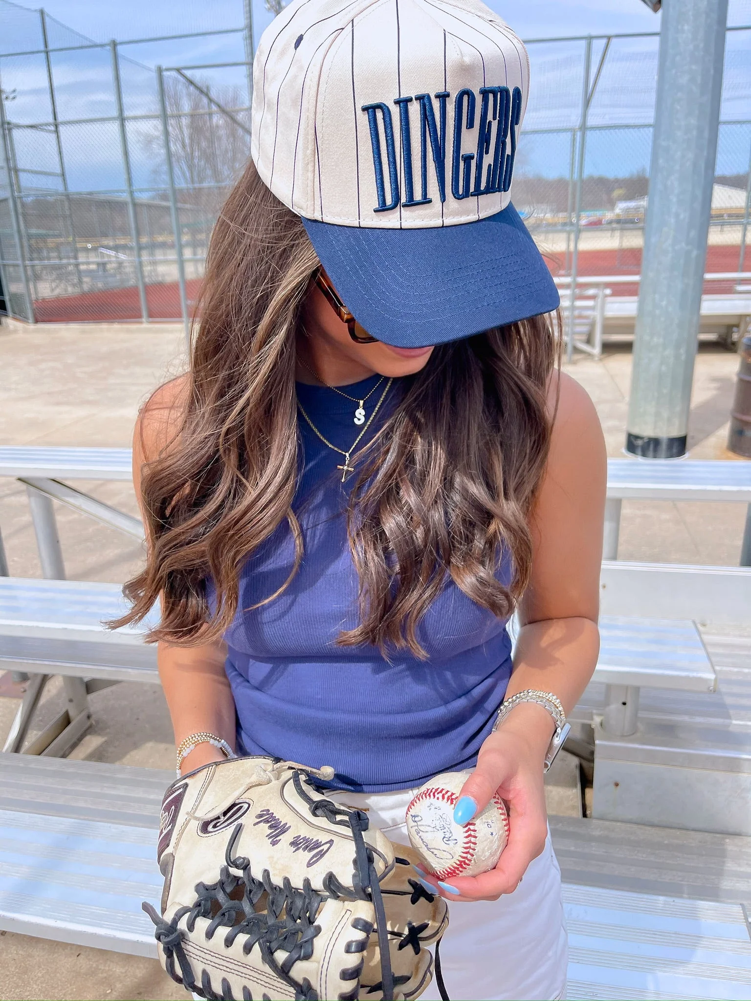Dingers - Stripe Vintage Trucker Hat - Image 4