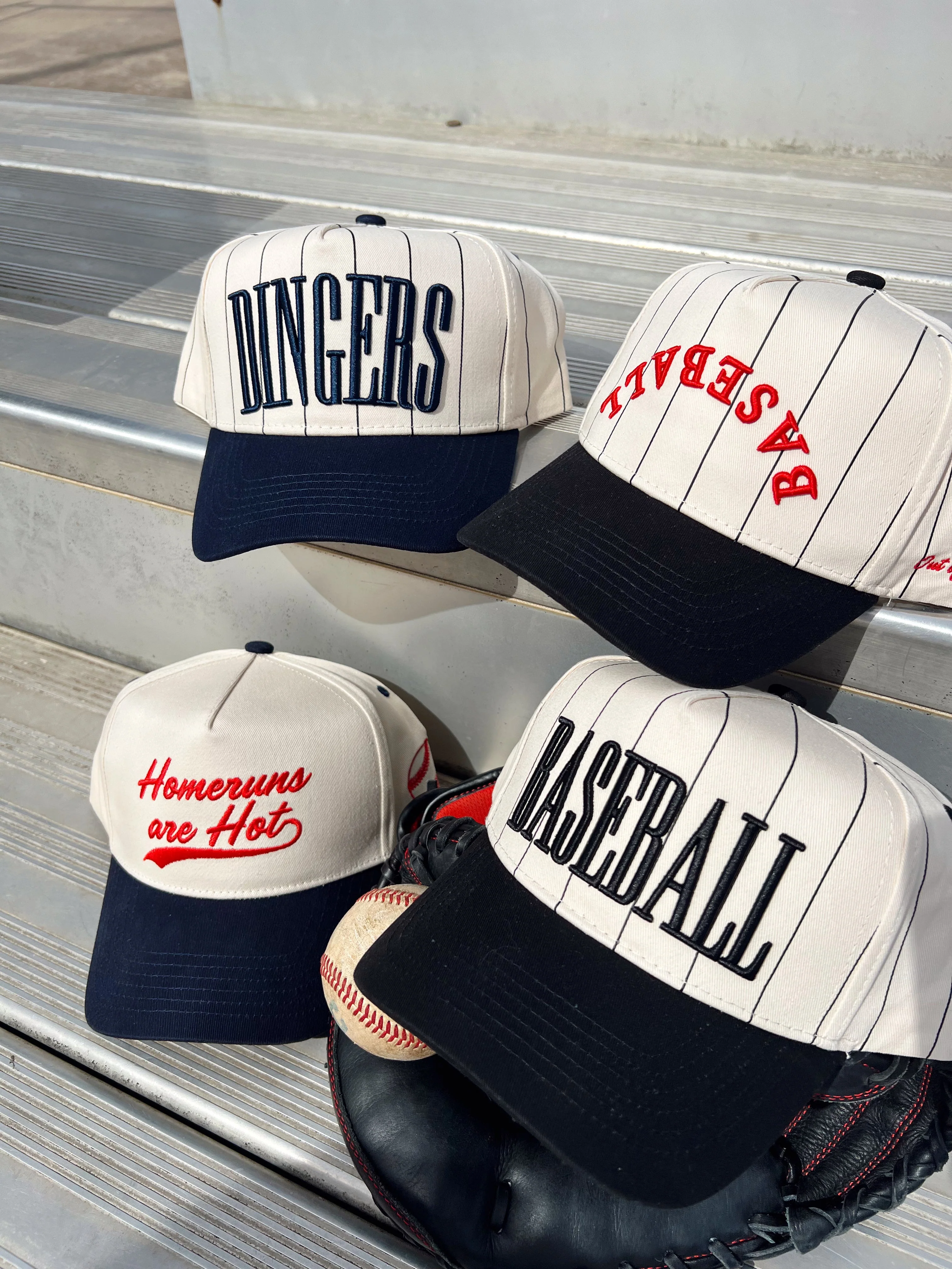 Dingers - Stripe Vintage Trucker Hat - Image 8