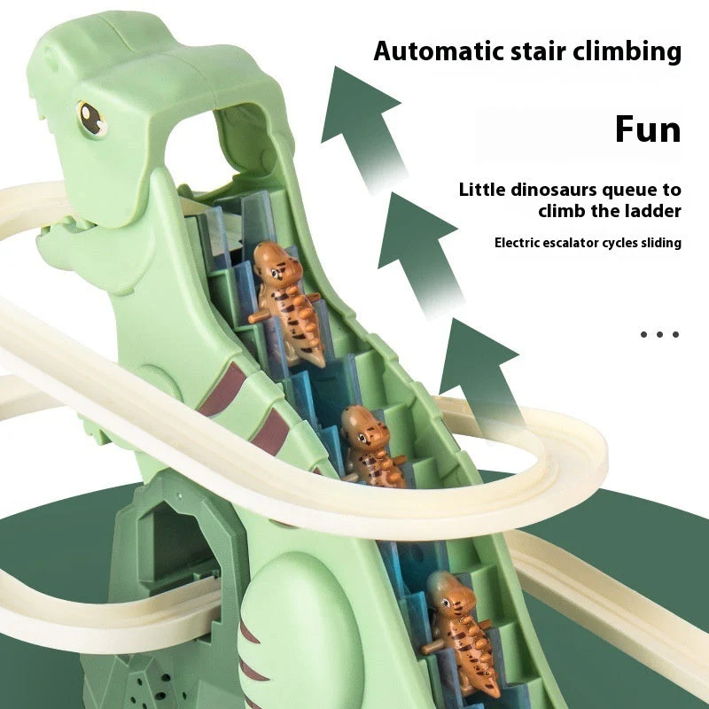 Dinosaur Assembled Educational Electric Slide Track Toy Car - Image 2