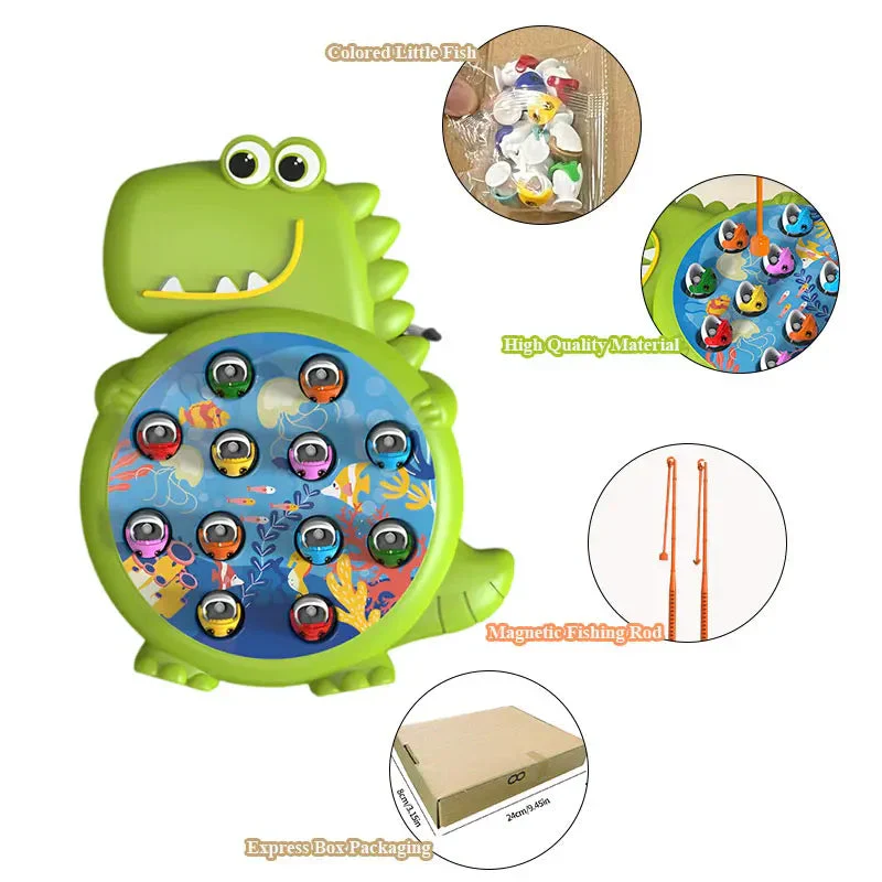 Dinosaur Magnetic Fishing Toys - Montessori Educational Game for Kids | Fun & Safe Play Rod Gift - Image 5