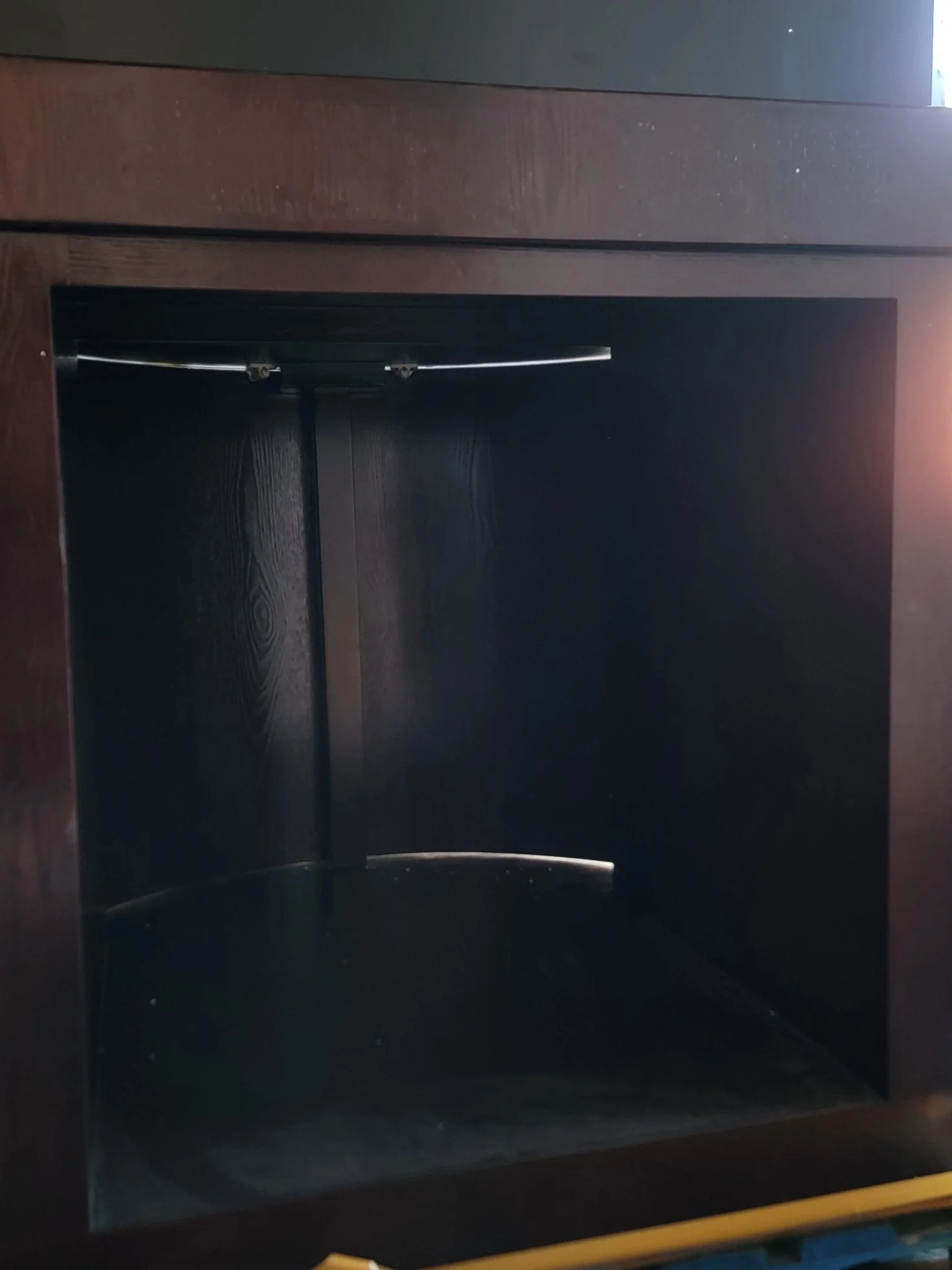 Display Model 133g 3/4 Cylinder Round Glass Reef-Ready Aquarium + Sump in Rose Cherry Furniture - Image 9