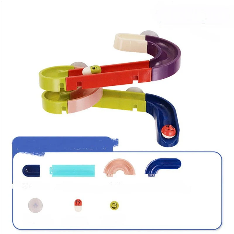 DIY Baby Bath Toys Wall Suction Cup Marble Race Run Track Bathroom Bathtub Kids Play Water Games Toy Set - Image 5