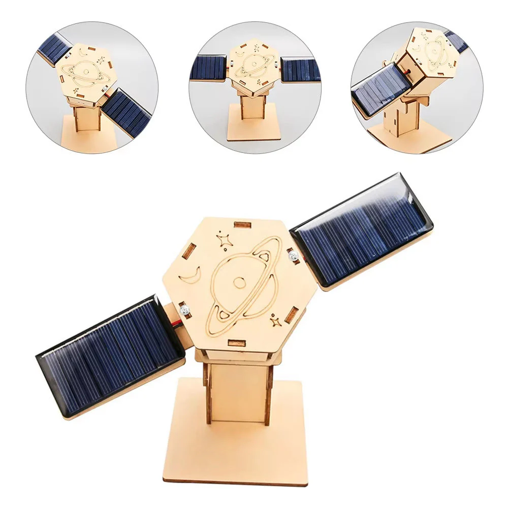 Diy Technology Small Production Stem Experimental Teaching Aids Space Model Artificial Satellite Educational Toys Solar Power Toy Kit Science - Image 2