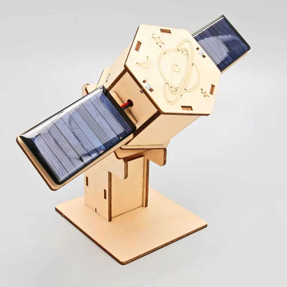 Diy Technology Small Production Stem Experimental Teaching Aids Space Model Artificial Satellite Educational Toys Solar Power Toy Kit Science - Image 3