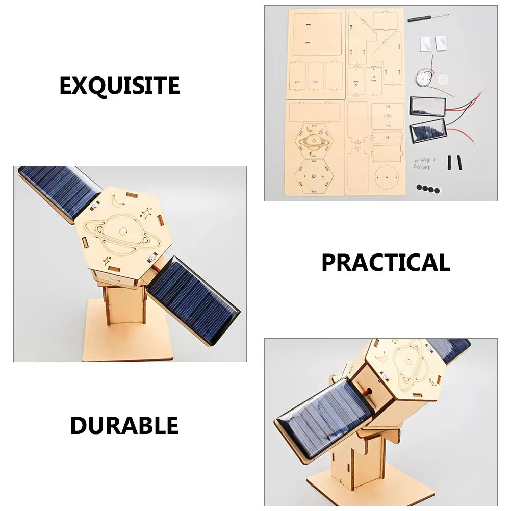 Diy Technology Small Production Stem Experimental Teaching Aids Space Model Artificial Satellite Educational Toys Solar Power Toy Kit Science - Image 4