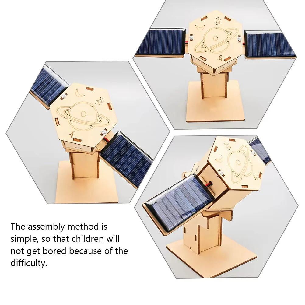Diy Technology Small Production Stem Experimental Teaching Aids Space Model Artificial Satellite Educational Toys Solar Power Toy Kit Science - Image 7