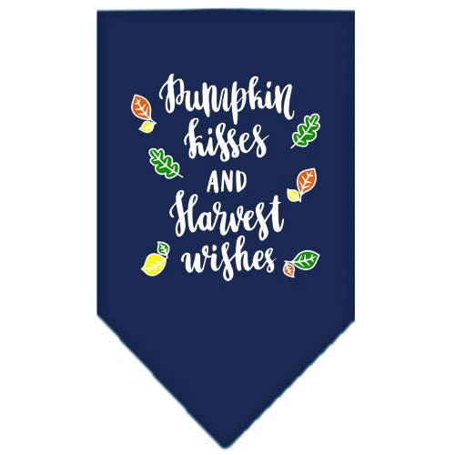 Dog Bandana Screen Printed,  "Pumpkin Kisses & Harvest Wishes" - Image 10