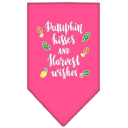 Dog Bandana Screen Printed,  "Pumpkin Kisses & Harvest Wishes" - Image 6