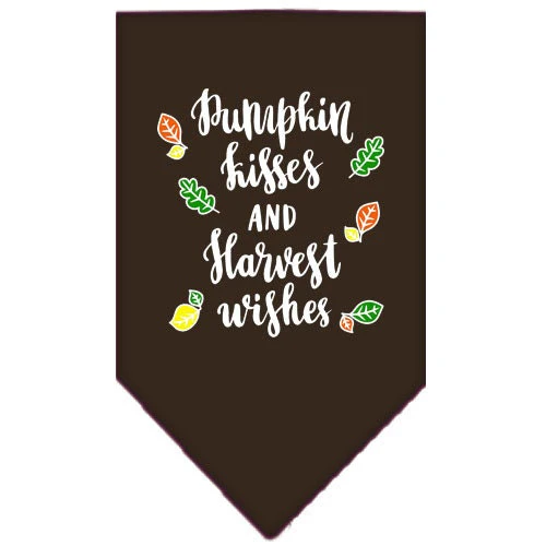 Dog Bandana Screen Printed,  "Pumpkin Kisses & Harvest Wishes" - Image 7