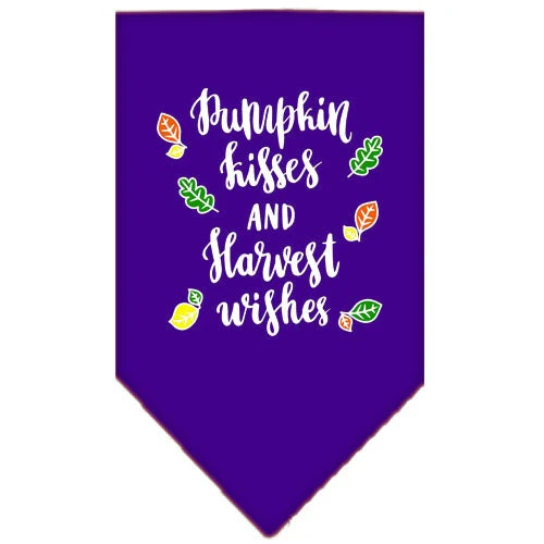 Dog Bandana Screen Printed,  "Pumpkin Kisses & Harvest Wishes" - Image 8