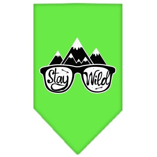 Dog Bandana Screen Printed, "Stay Wild" - Image 4