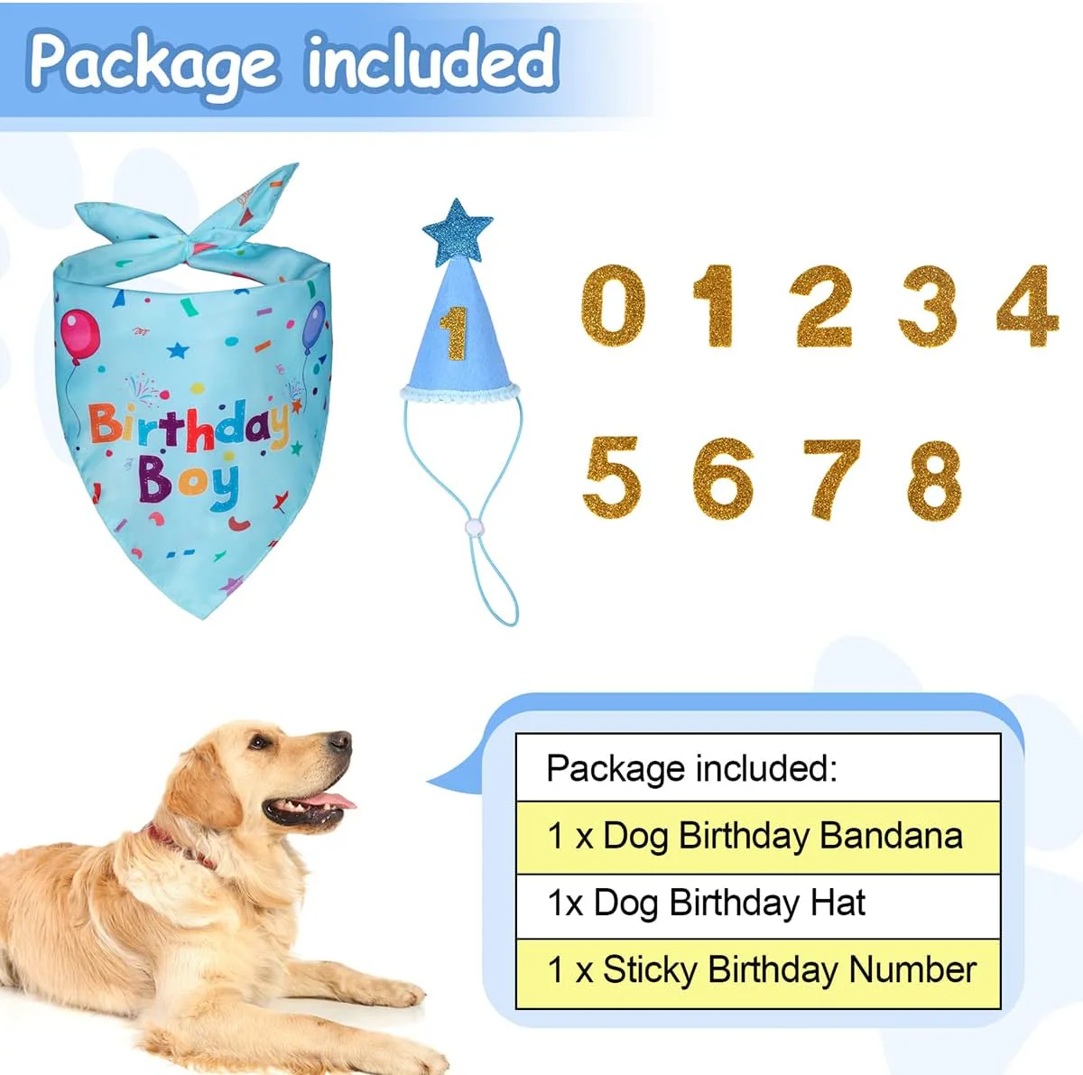 Dog Birthday Party Supplies – Premium Bandana & Hat Set for Dogs - Image 7