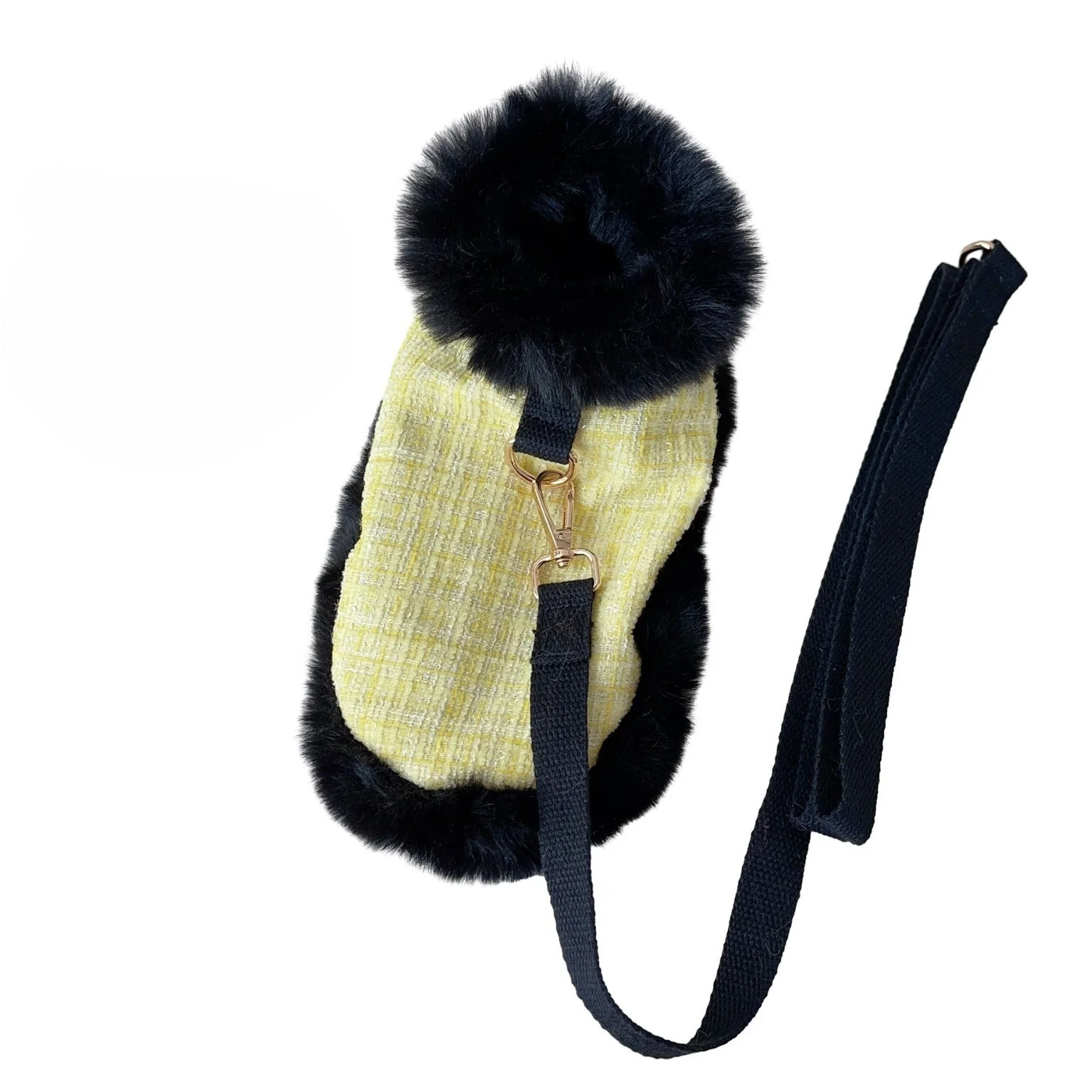 Dog cape+leash sets yellow tweed (no hat) - Image 2