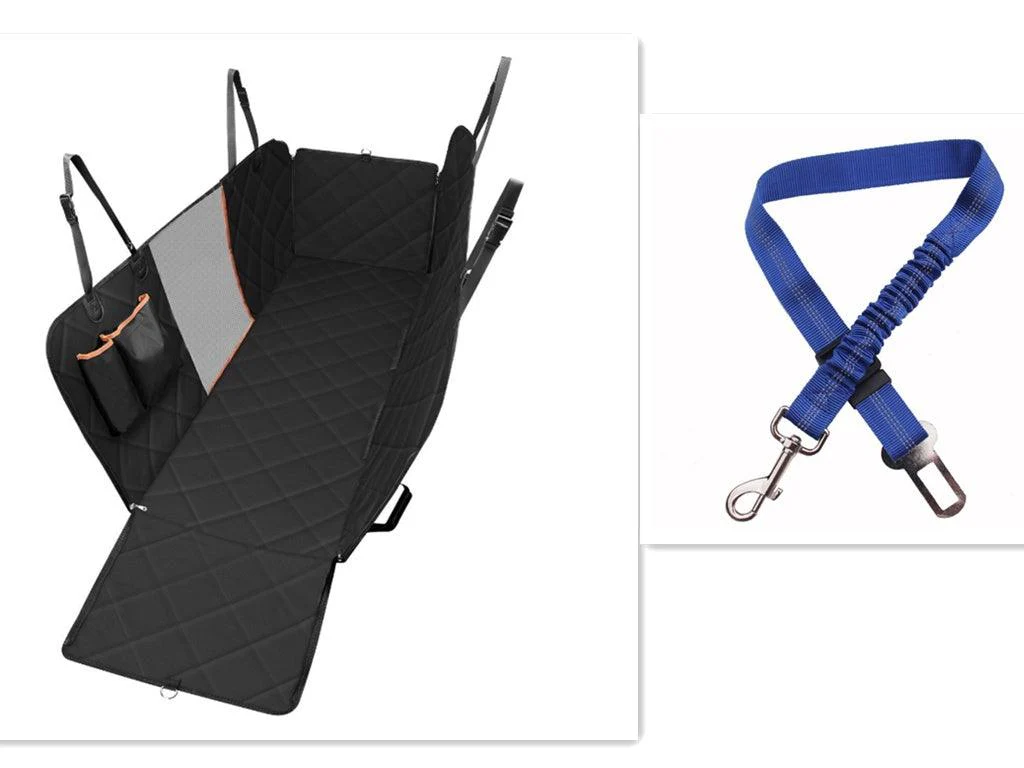 Dog Car Seat Cover Protector with View Mesh - Image 11