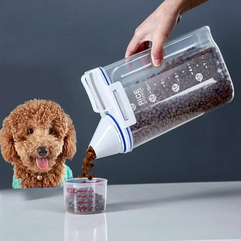 Dog & Cat Food Storage Container – 1.5kg/2kg with Measuring Cup - Image 2