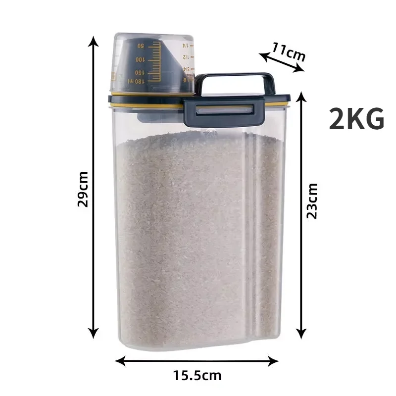 Dog & Cat Food Storage Container – 1.5kg/2kg with Measuring Cup - Image 9