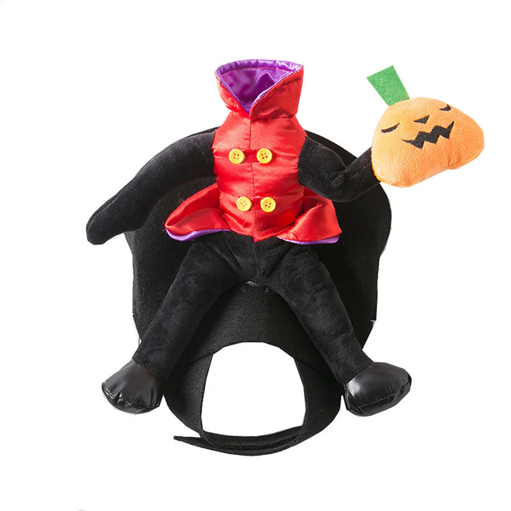 Dog & Cat Headless Rider Costume with Plush Pumpkin - Image 2