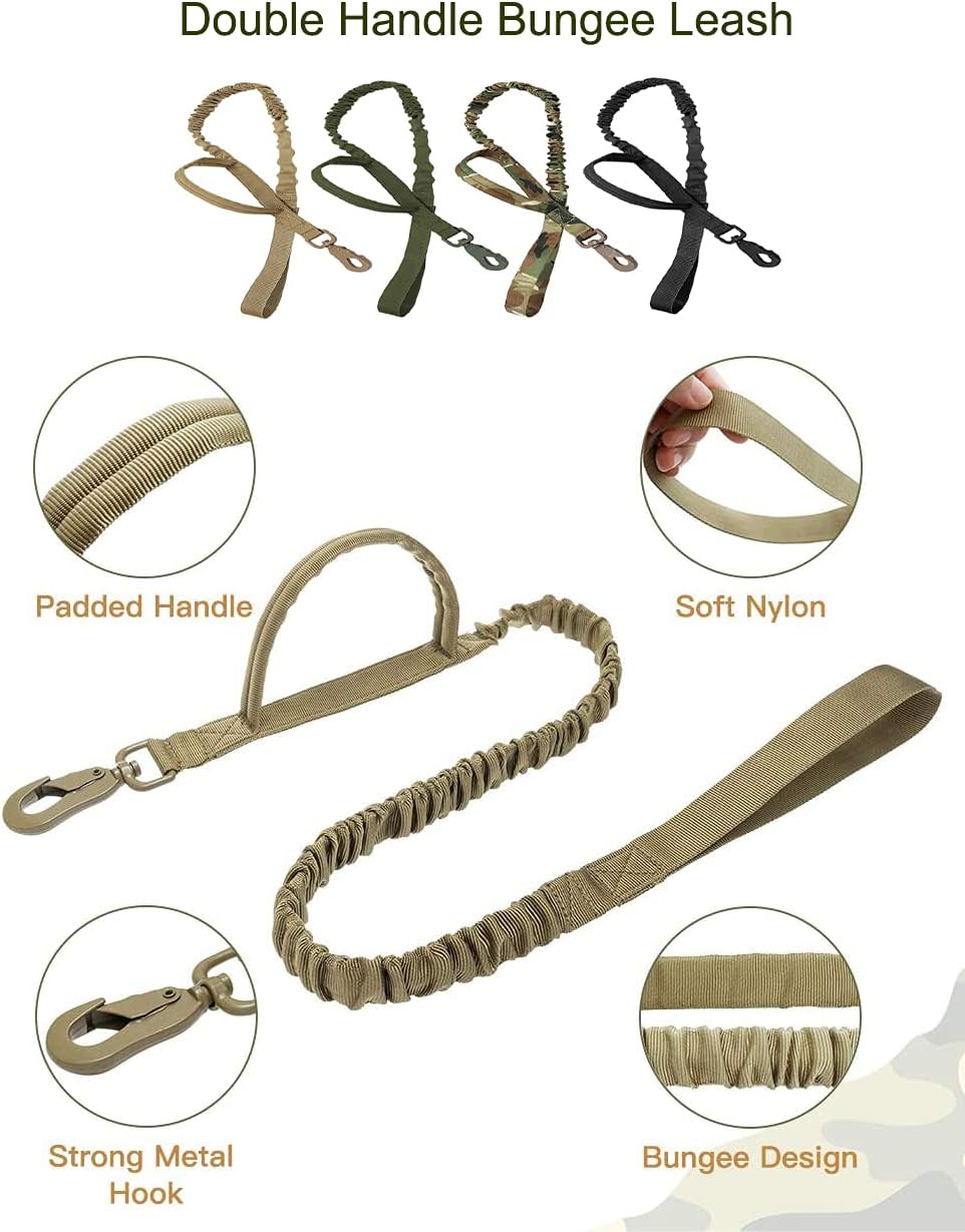 Dog collar+leash set Military-Style Tactical Nylon Collar for Large dogs - Image 19