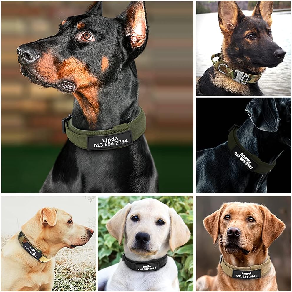 Dog collar+leash set Military-Style Tactical Nylon Collar for Large dogs - Image 23