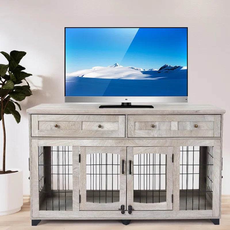 Dog Crate Furniture with Openable Partition - Image 2