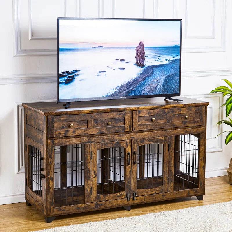 Dog Crate Furniture with Openable Partition - Image 4