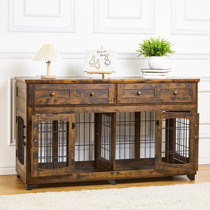 Dog Crate Furniture with Openable Partition - Image 6