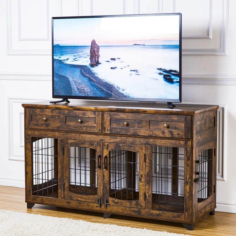Dog Crate Furniture with Openable Partition - Image 7