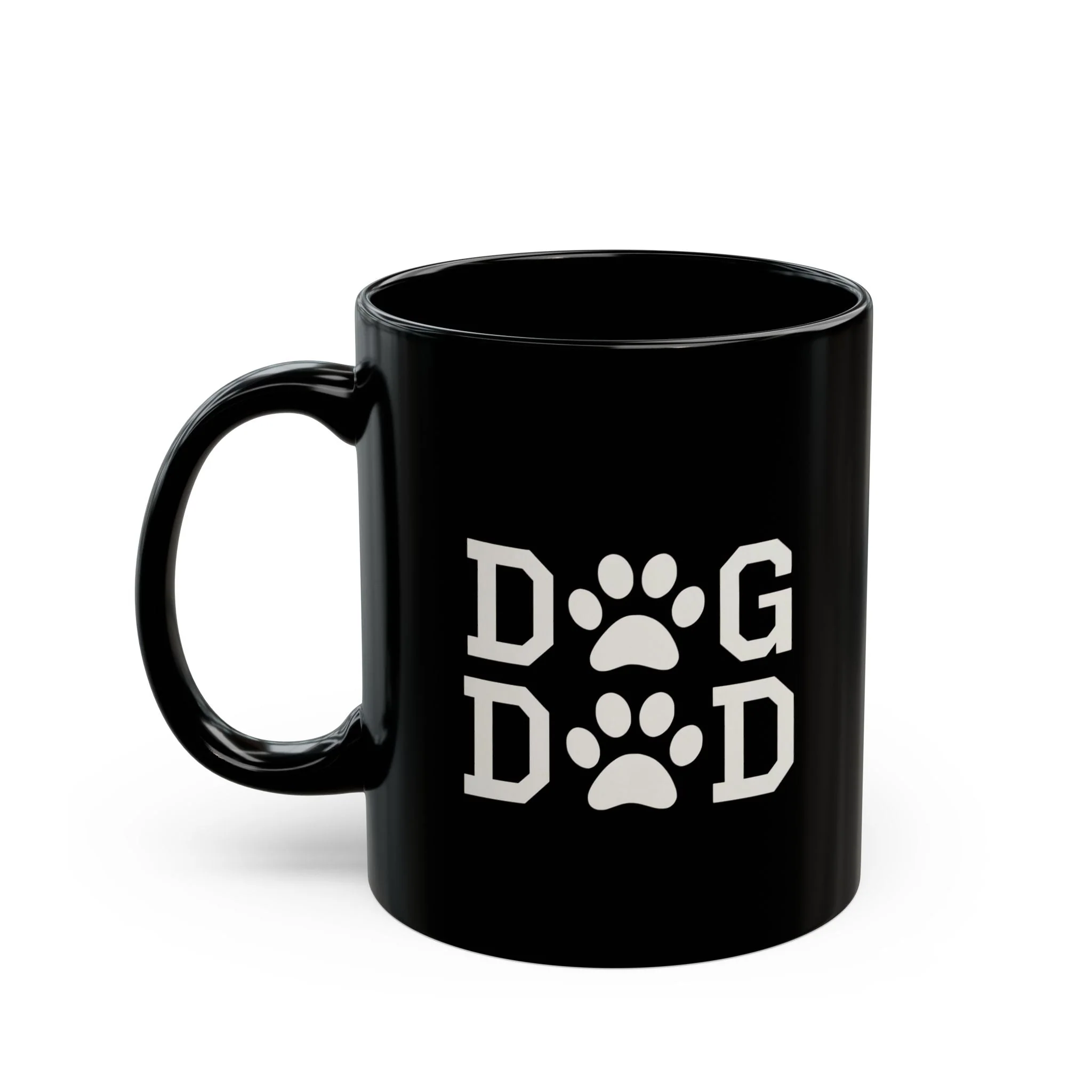 Dog Dad Black Mug - Image 3