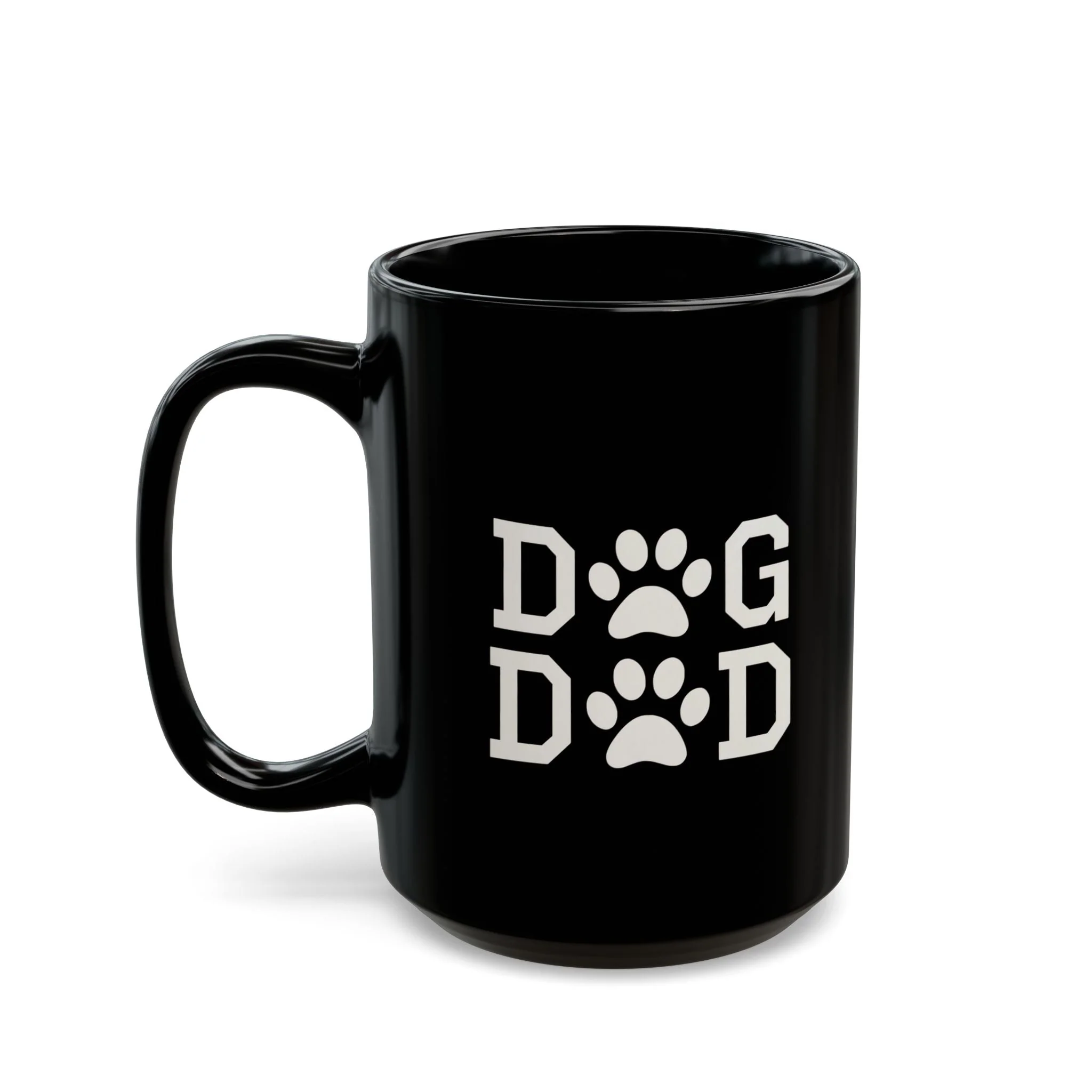Dog Dad Black Mug - Image 6