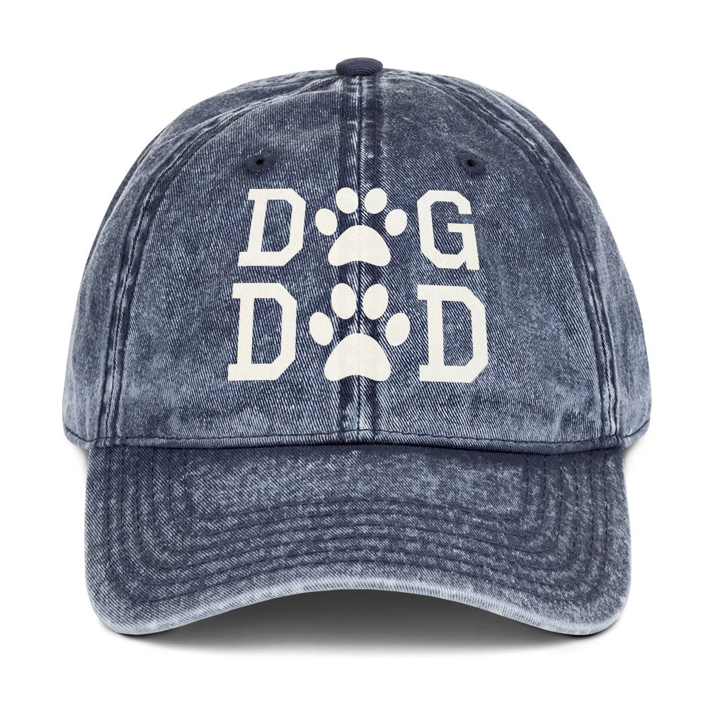 Dog Dad Vintage Cotton Twill Cap - Image 2