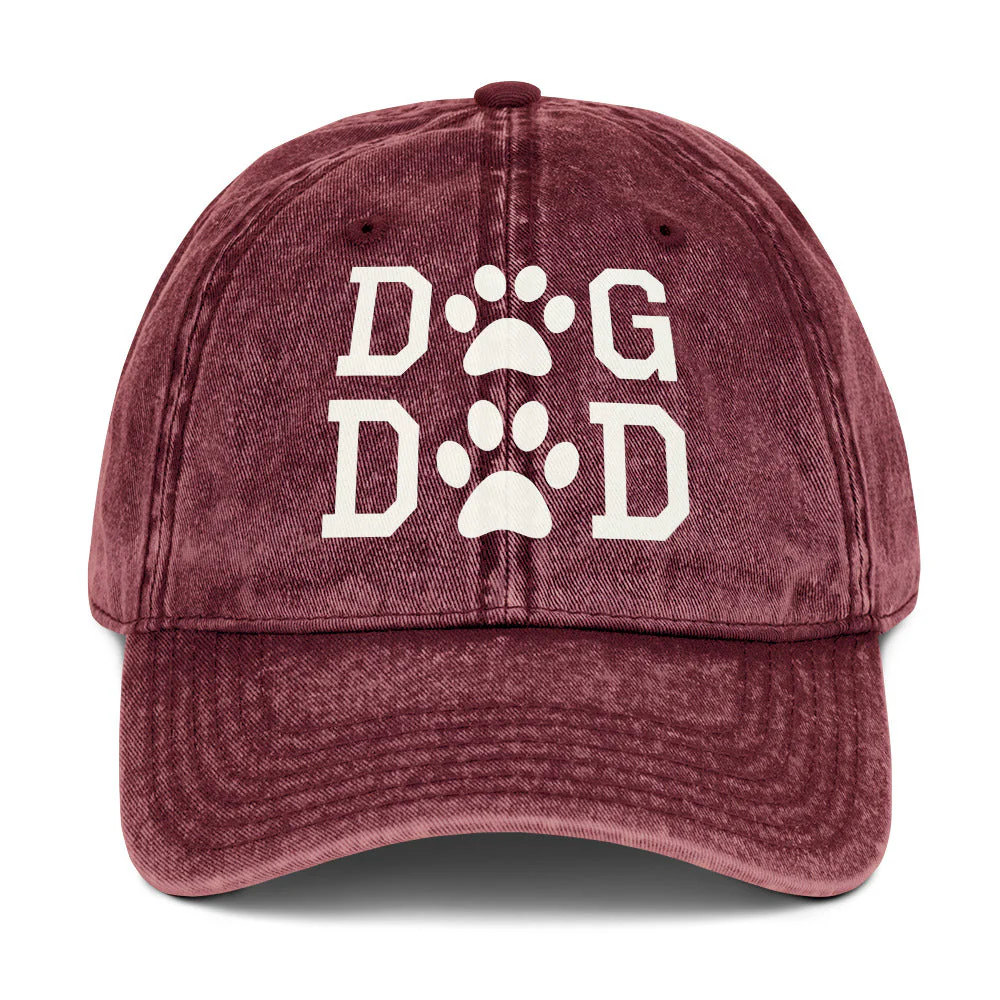Dog Dad Vintage Cotton Twill Cap - Image 3