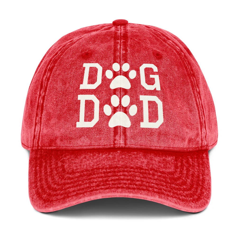 Dog Dad Vintage Cotton Twill Cap - Image 4