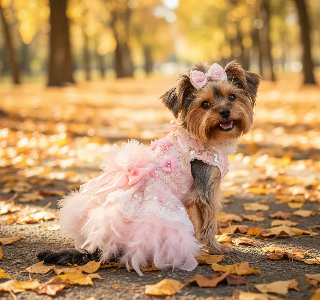 Dog Dress Feather Dream Princess Dress - Image 23