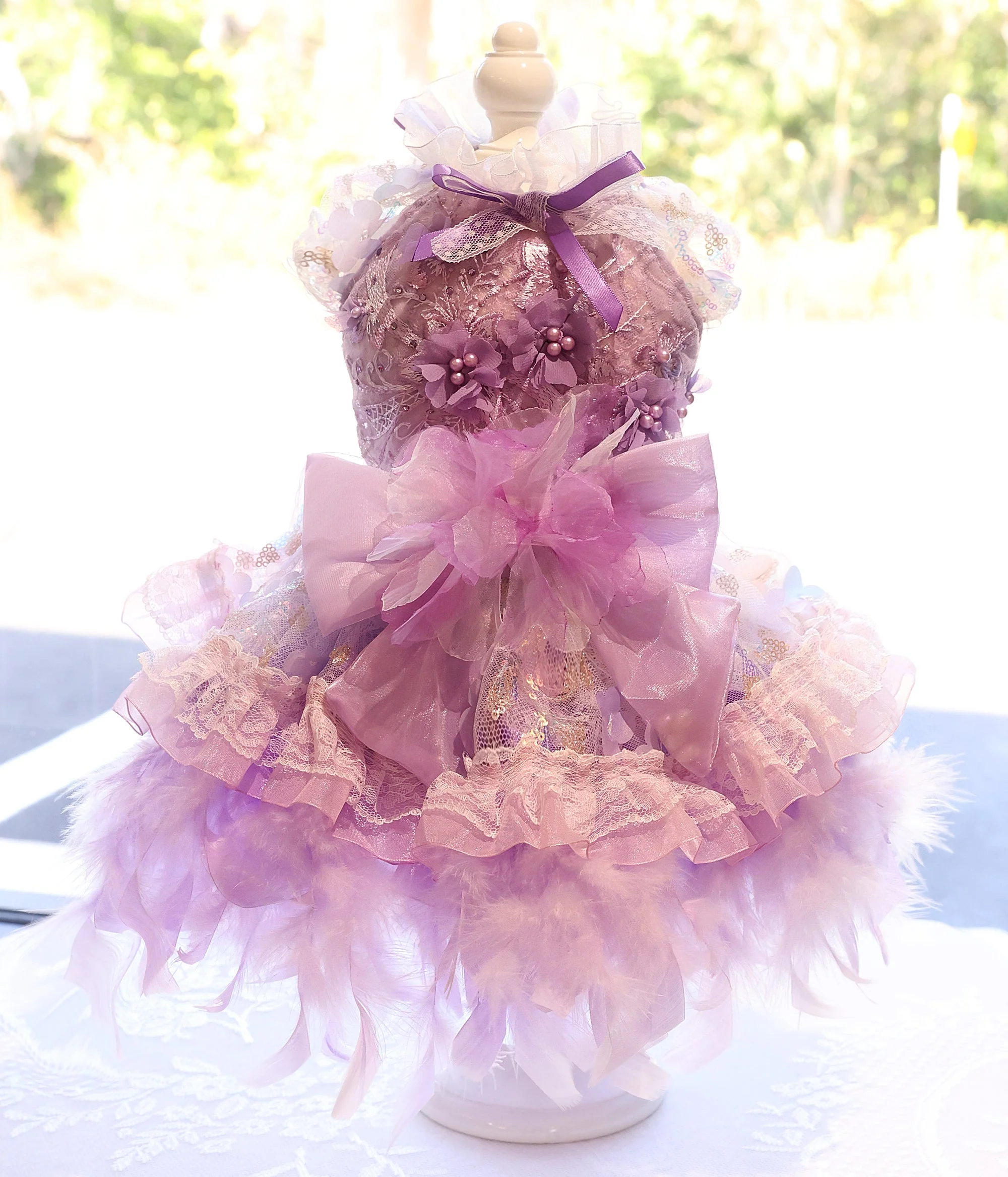 Dog Dress Feather Dream Princess Dress - Image 5