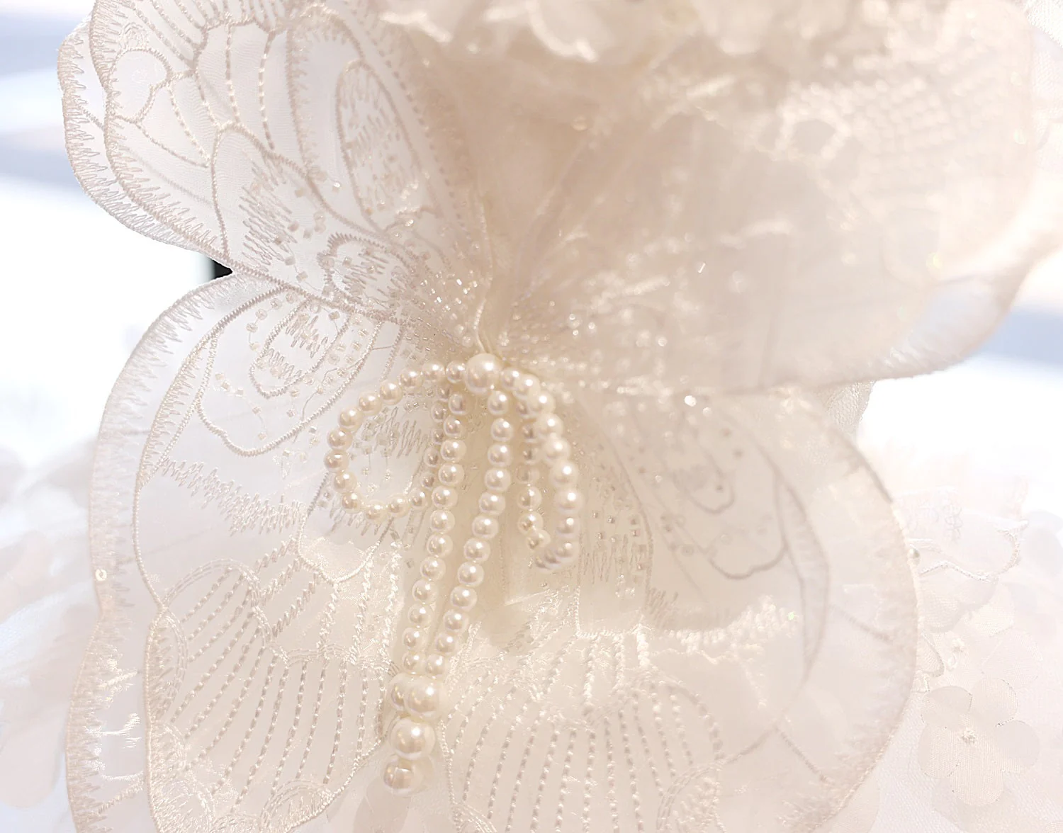 Dog Dress White Butterfly Lace Wedding - Image 4