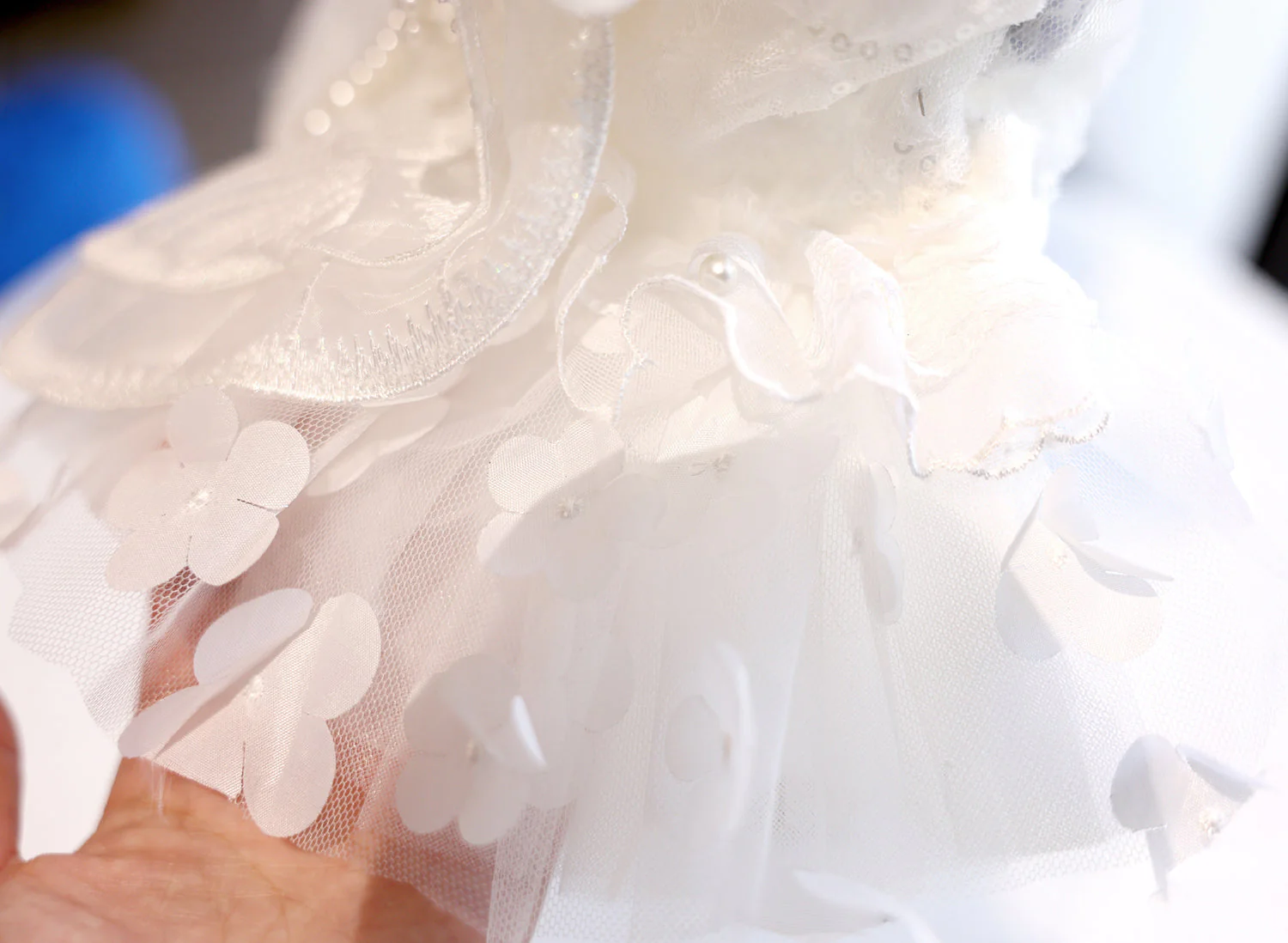 Dog Dress White Butterfly Lace Wedding - Image 6